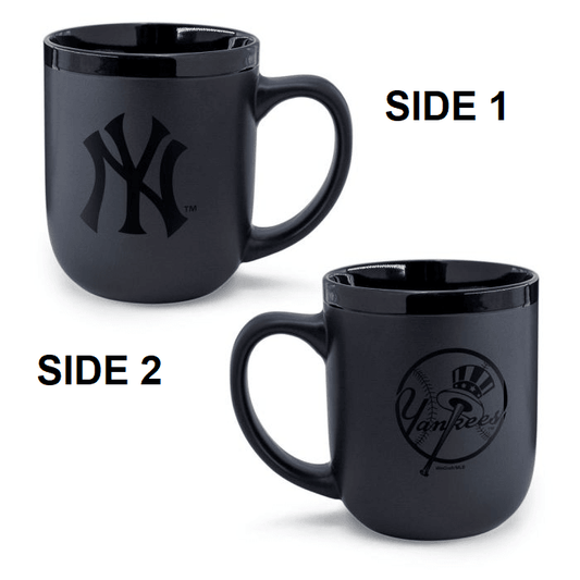 New York Yankees Coffee Mug 17 Oz Matte Black Ceramic - ToylandEU
