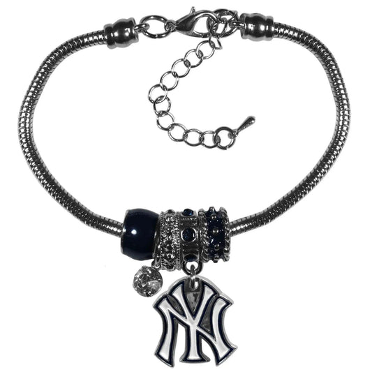  New York Yankees Euro Bead Style Bracelet with Rhinestones -  ToylandEU™