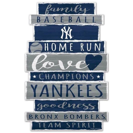  New York Yankees Family Word Design Wood Sign 11x17 -  ToylandEU™