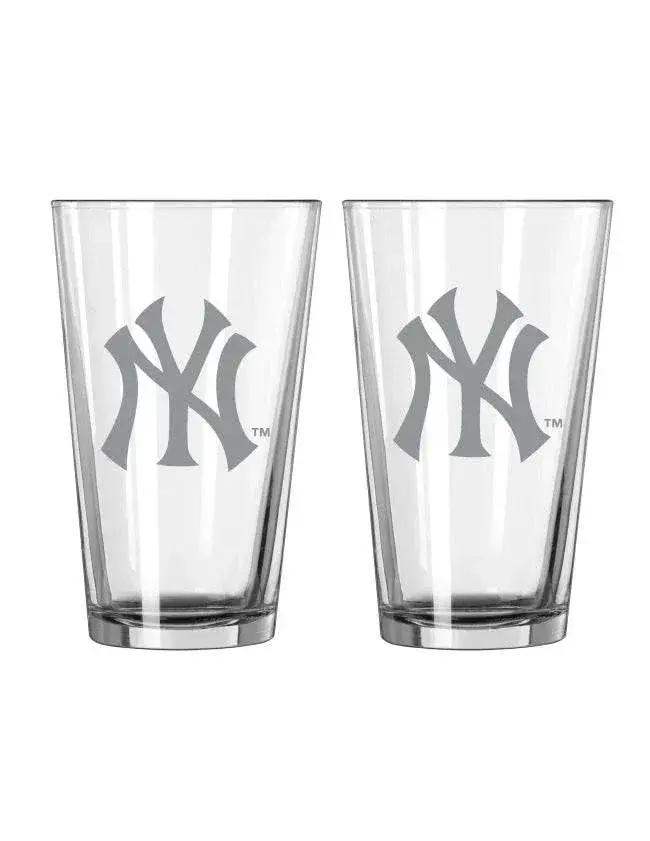 New York Yankees Frost Design Pint Glass Set 2 Piece - ToylandEU
