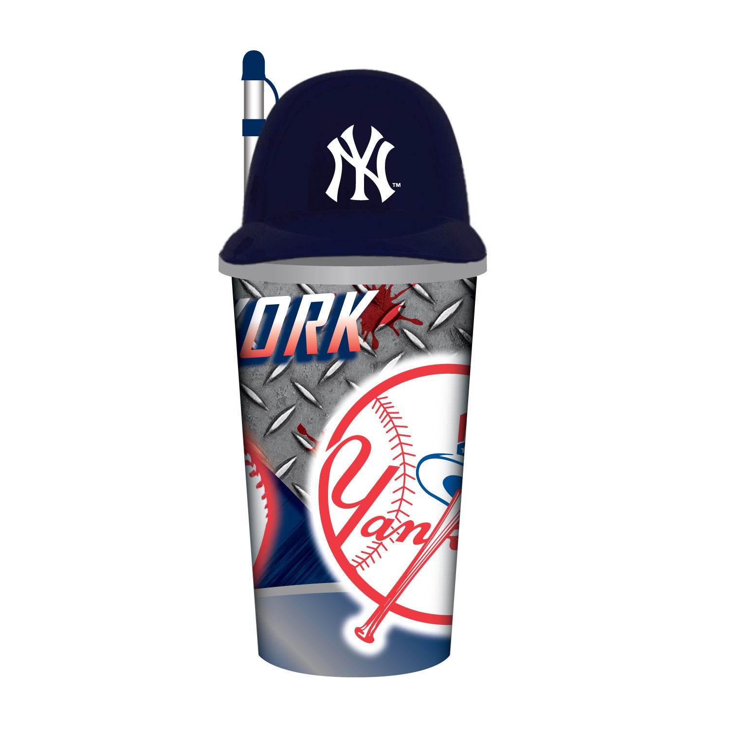 New York Yankees Helmet Cup 32oz Plastic With Straw - ToylandEU