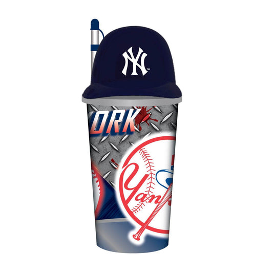New York Yankees Helmet Cup 32oz Plastic With Straw - ToylandEU