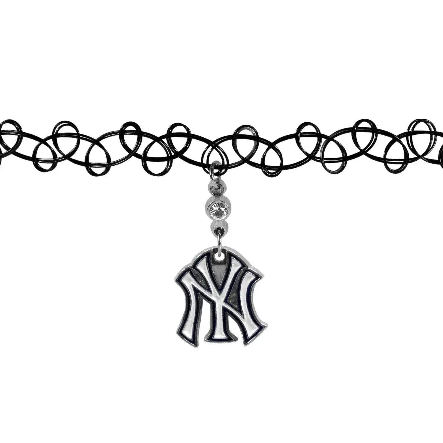 New York Yankees Knotted Choker Necklace With Rhinestones - ToylandEU