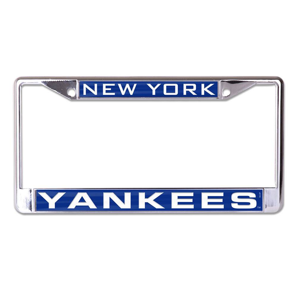 New York Yankees License Plate Frame Inlaid Chrome Finish - ToylandEU