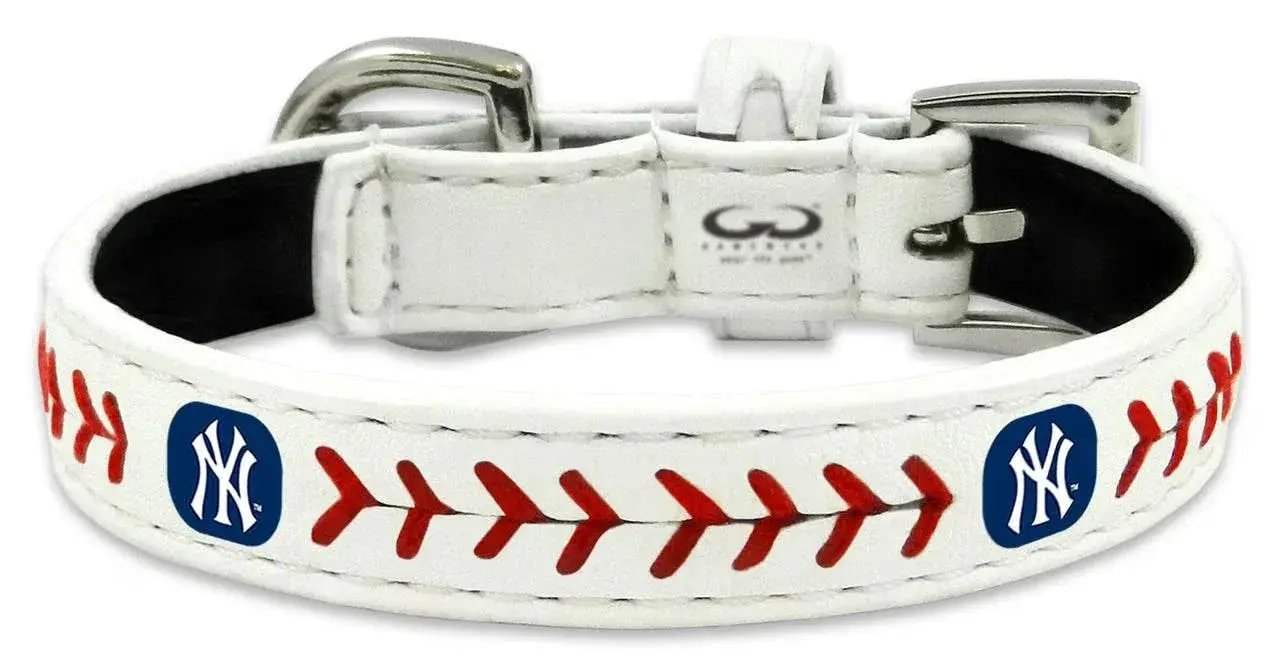  New York Yankees Pet Collar Classic Baseball Leather -  ToylandEU™