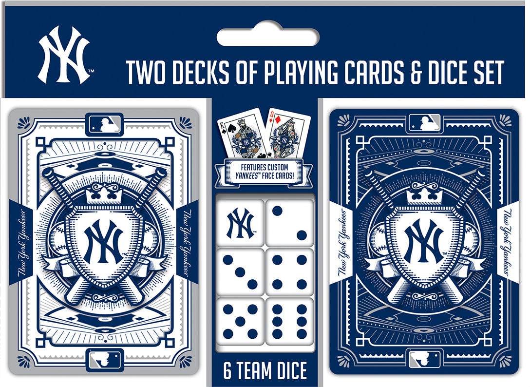New York Yankees Playing Cards and Dice Set With Team Logos - ToylandEU