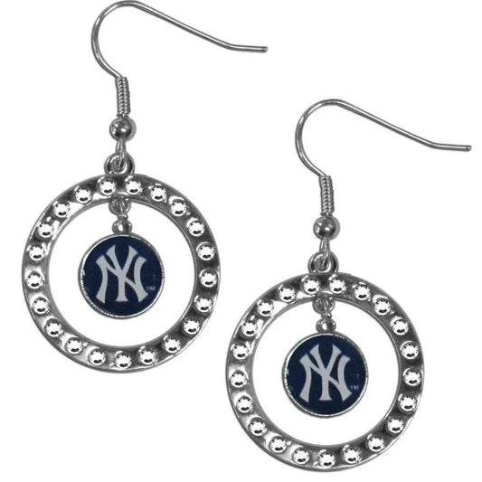 New York Yankees Rhinestone Hoop Earrings Licensed -  ToylandEU™