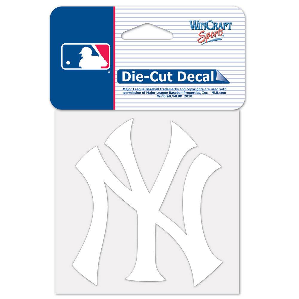 New York Yankees Vinyl Decal 4x4 White Perfect Cut Sticker - ToylandEU