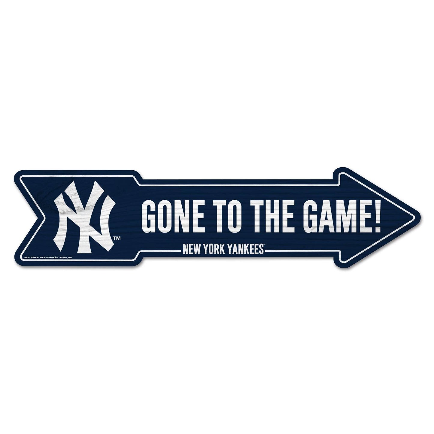 New York Yankees Wood Arrow Sign 6x24 Inches Wall Decor - ToylandEU