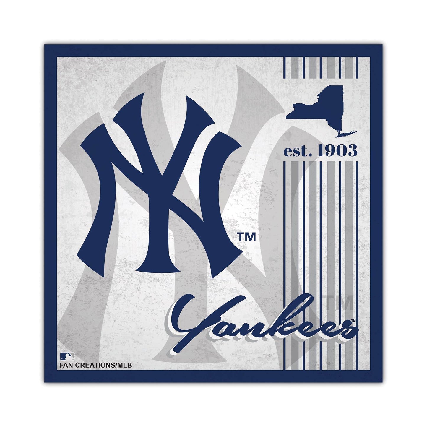New York Yankees Wood Sign 10x10 Album Design For Fans - ToylandEU