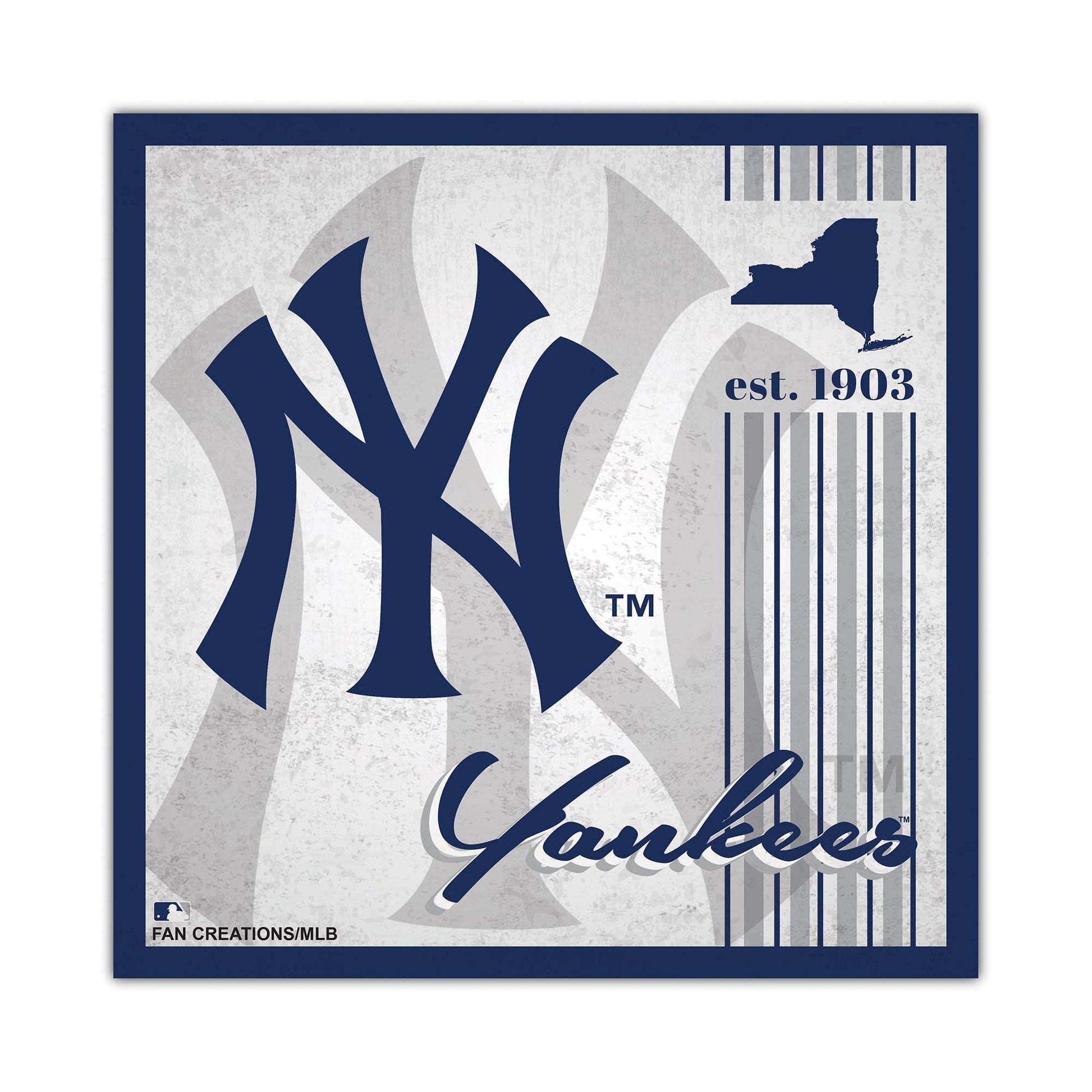 New York Yankees Wood Sign 10x10 Album Design For Fans - ToylandEU