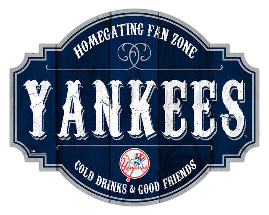 New York Yankees Wood Sign 12 Inch Homegating Tavern Decor - ToylandEU