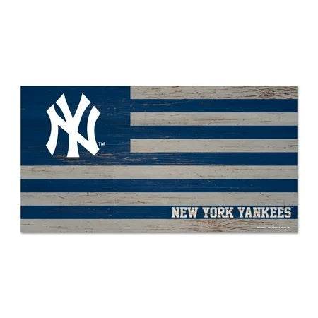 New York Yankees Wood Sign 9x17 Flag Wall Decor Collectible - ToylandEU