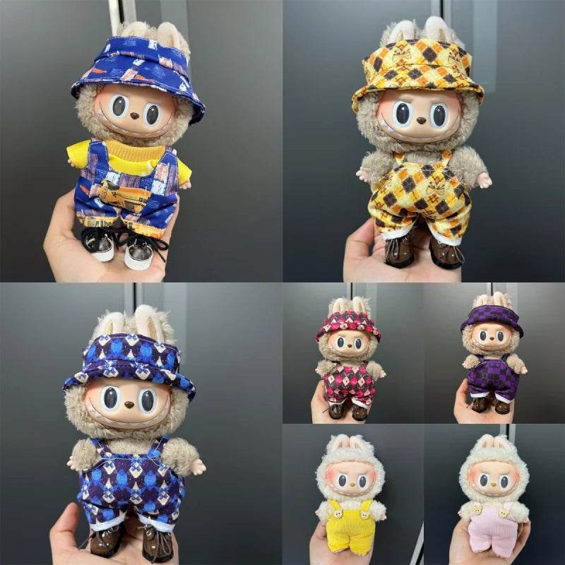New for 17cm Labubu Dolls Clothes Set Leisure Overalls Gift - ToylandEU