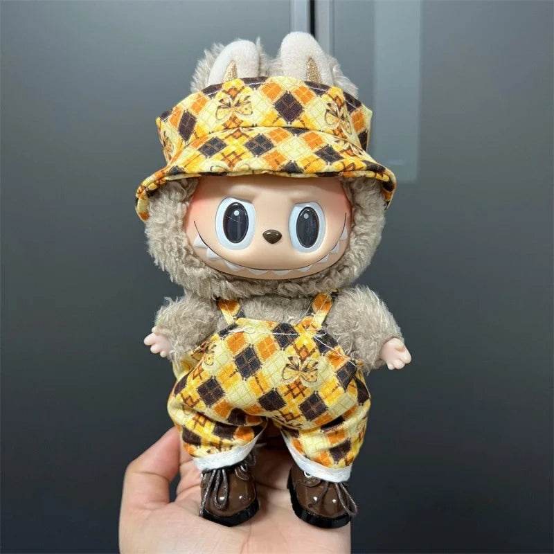 New for 17cm Labubu Dolls Clothes Set Leisure Overalls Gift - ToylandEU