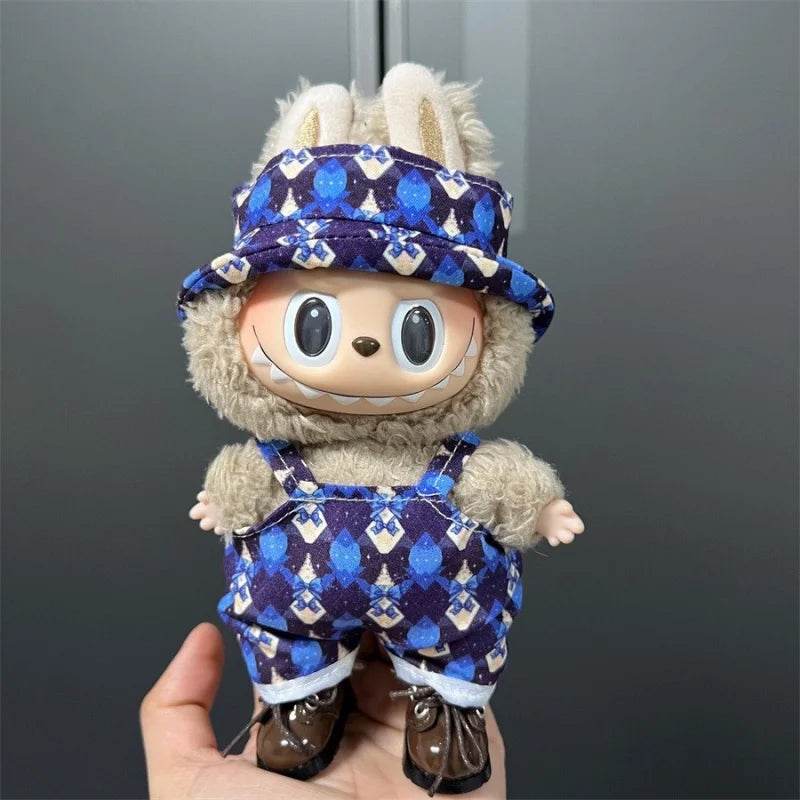 New for 17cm Labubu Dolls Clothes Set Leisure Overalls Gift - ToylandEU