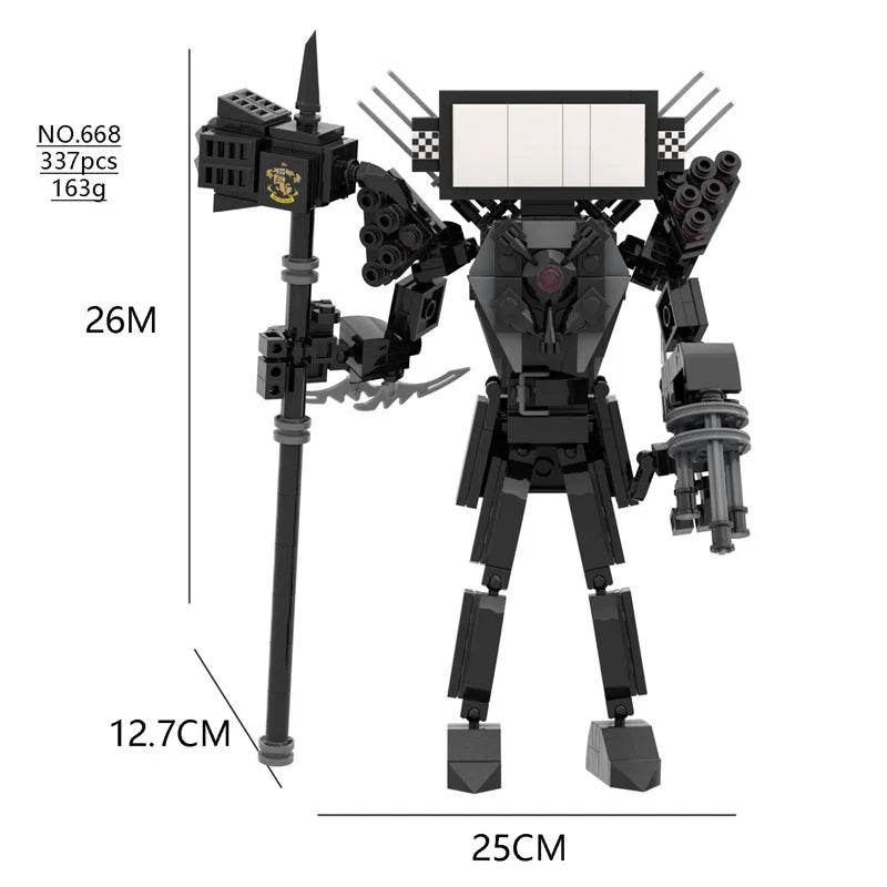 NewMoc Skibidi Toilet Man Building Blocks Camera Speaker Bricks Audio Robot Model Set for Kids and Adults Gift - ToylandEU
