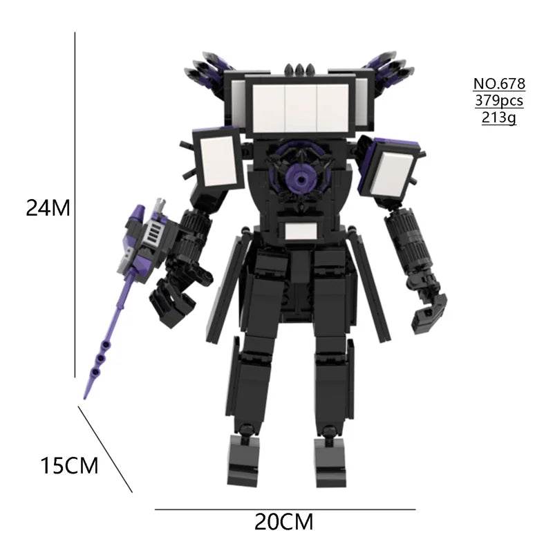 NewMoc Skibidi Toilet Man Building Blocks Camera Speaker Bricks Audio Robot Model Set for Kids and Adults Gift - ToylandEU