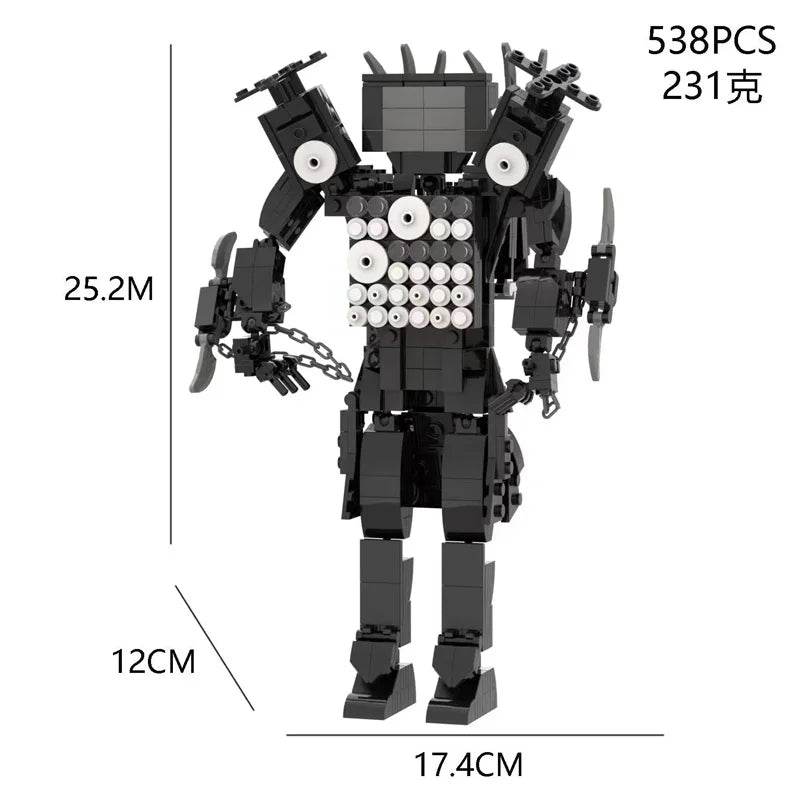 NewMoc Skibidi Toilet Man Building Blocks Camera Speaker Bricks Audio Robot Model Set for Kids and Adults Gift - ToylandEU