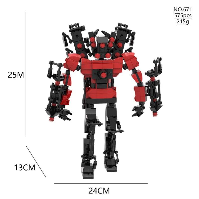 NewMoc Skibidi Toilet Man Building Blocks Camera Speaker Bricks Audio Robot Model Set for Kids and Adults Gift - ToylandEU
