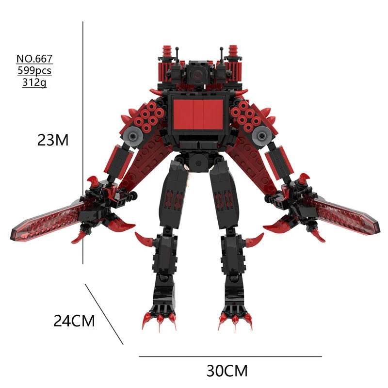 NewMoc Skibidi Toilet Man Building Blocks Camera Speaker Bricks Audio Robot Model Set for Kids and Adults Gift - ToylandEU