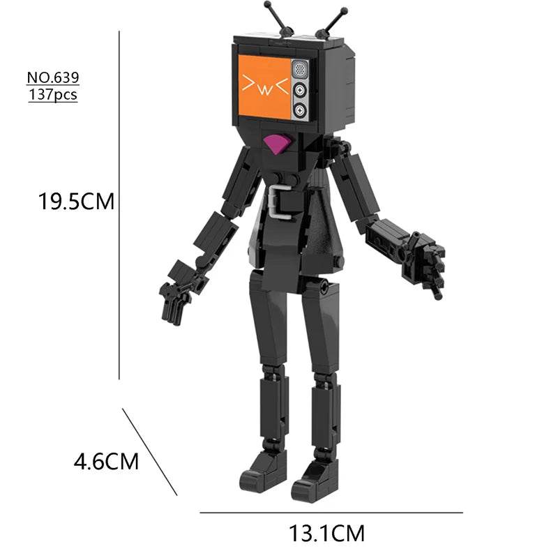 NewMoc Skibidi Toilet Man Building Blocks Camera Speaker Bricks Audio Robot Model Set for Kids and Adults Gift - ToylandEU