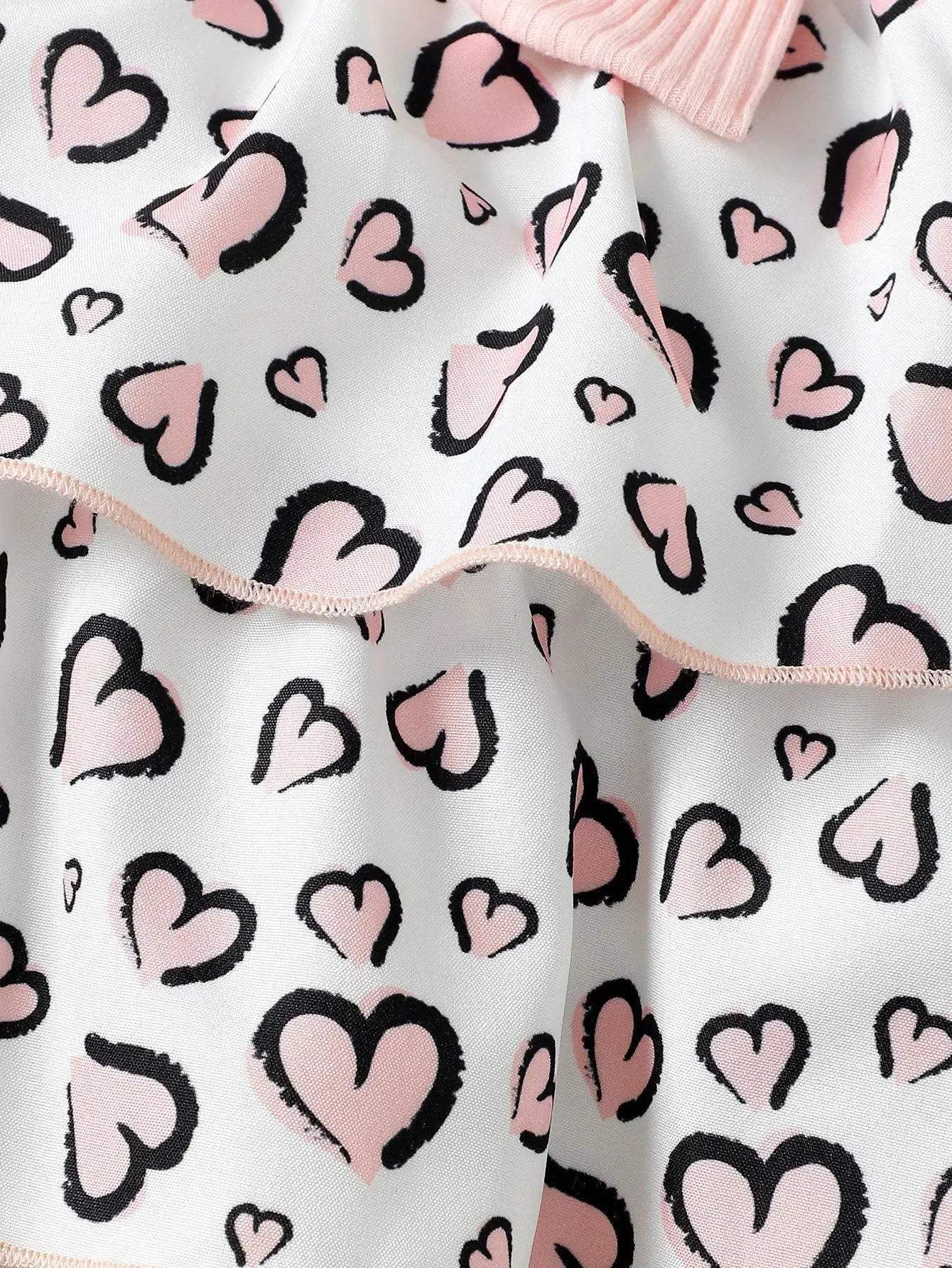 Newborn Baby Girl Dress With Flutter Sleeves Print - ToylandEU