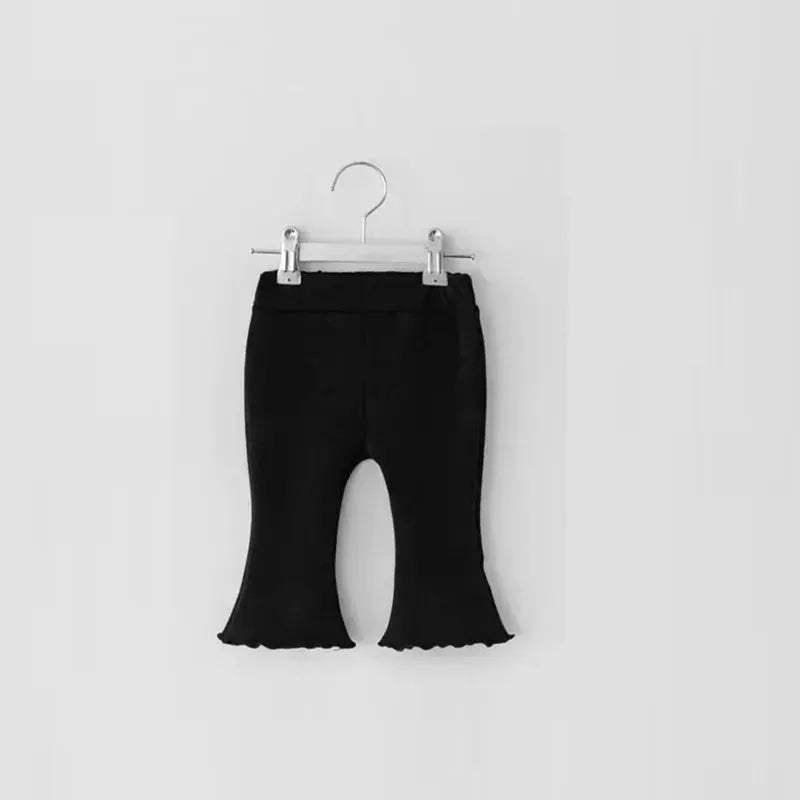 Newborn Baby Girl Plaid Bell Bottom Pants With Elastic Waist - ToylandEU