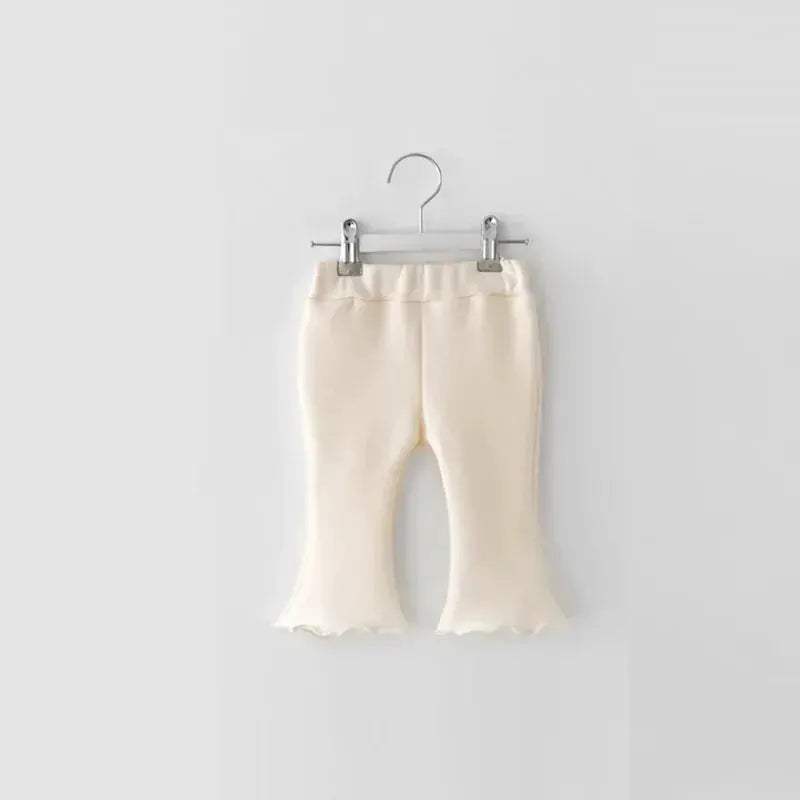 Newborn Baby Girl Plaid Bell Bottom Pants With Elastic Waist - ToylandEU
