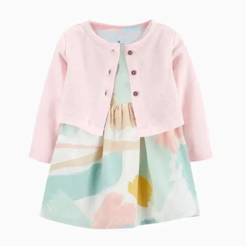 Newborn Baby Girls Floral Button Romper Set Cotton Coat -  ToylandEU™