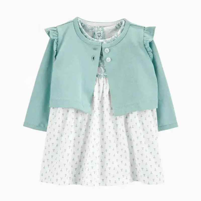  Newborn Baby Girls Floral Button Romper Set Cotton Coat -  ToylandEU™
