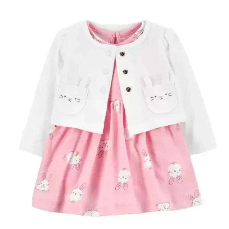  Newborn Baby Girls Floral Button Romper Set Cotton Coat -  ToylandEU™