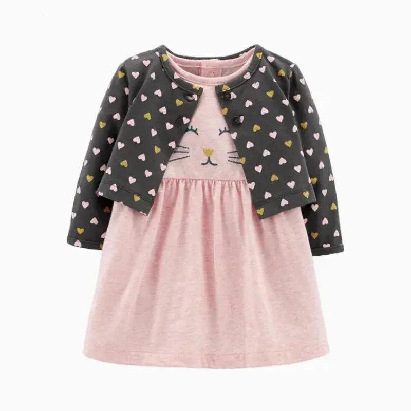  Newborn Baby Girls Floral Button Romper Set Cotton Coat -  ToylandEU™