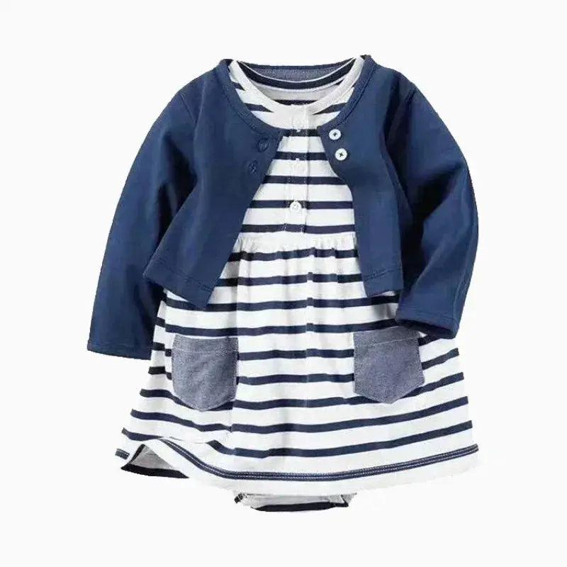  Newborn Baby Girls Floral Button Romper Set Cotton Coat -  ToylandEU™
