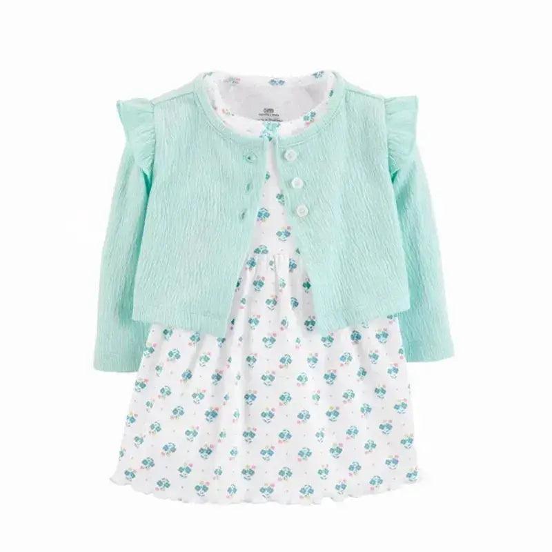  Newborn Baby Girls Floral Button Romper Set Cotton Coat -  ToylandEU™