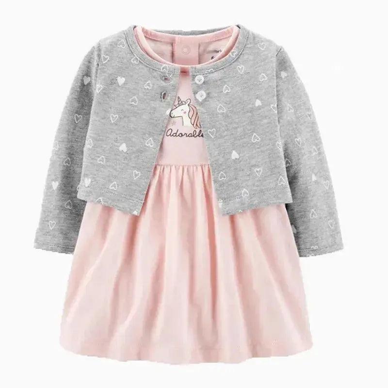  Newborn Baby Girls Floral Button Romper Set Cotton Coat -  ToylandEU™
