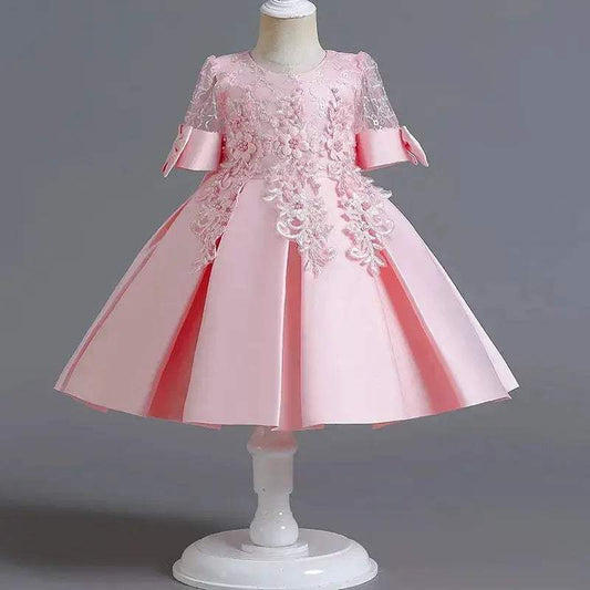  Newborn Baby Pink Lace Dress For Special Occasions -  ToylandEU™