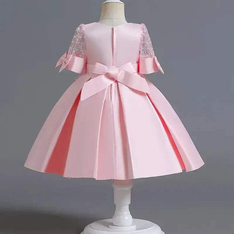 Newborn Baby Pink Lace Dress For Special Occasions - ToylandEU