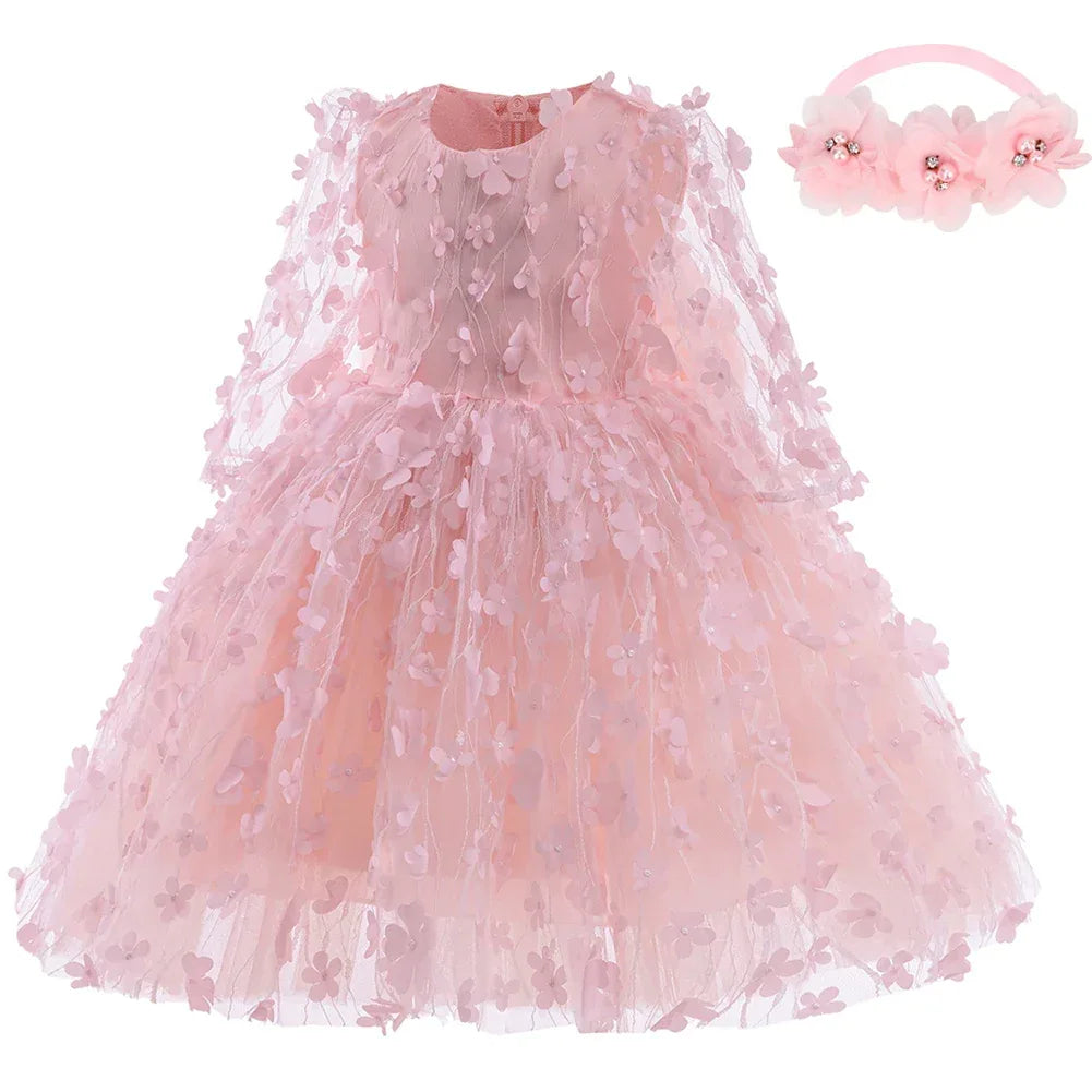 Newborn Baptism Dress For Baby Girls With Soft Cotton Lace - ToylandEU