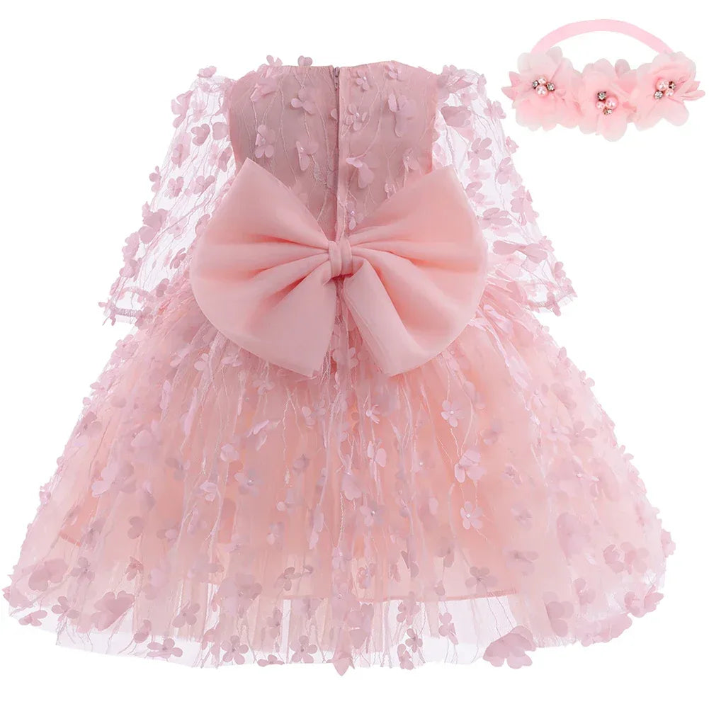 Newborn Baptism Dress For Baby Girls With Soft Cotton Lace - ToylandEU