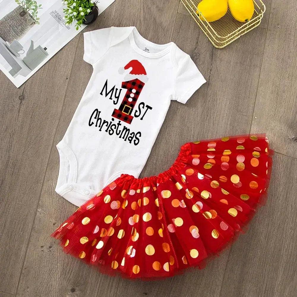  Newborn Christmas Romper For Baby Girl Red Knit Cozy -  ToylandEU™
