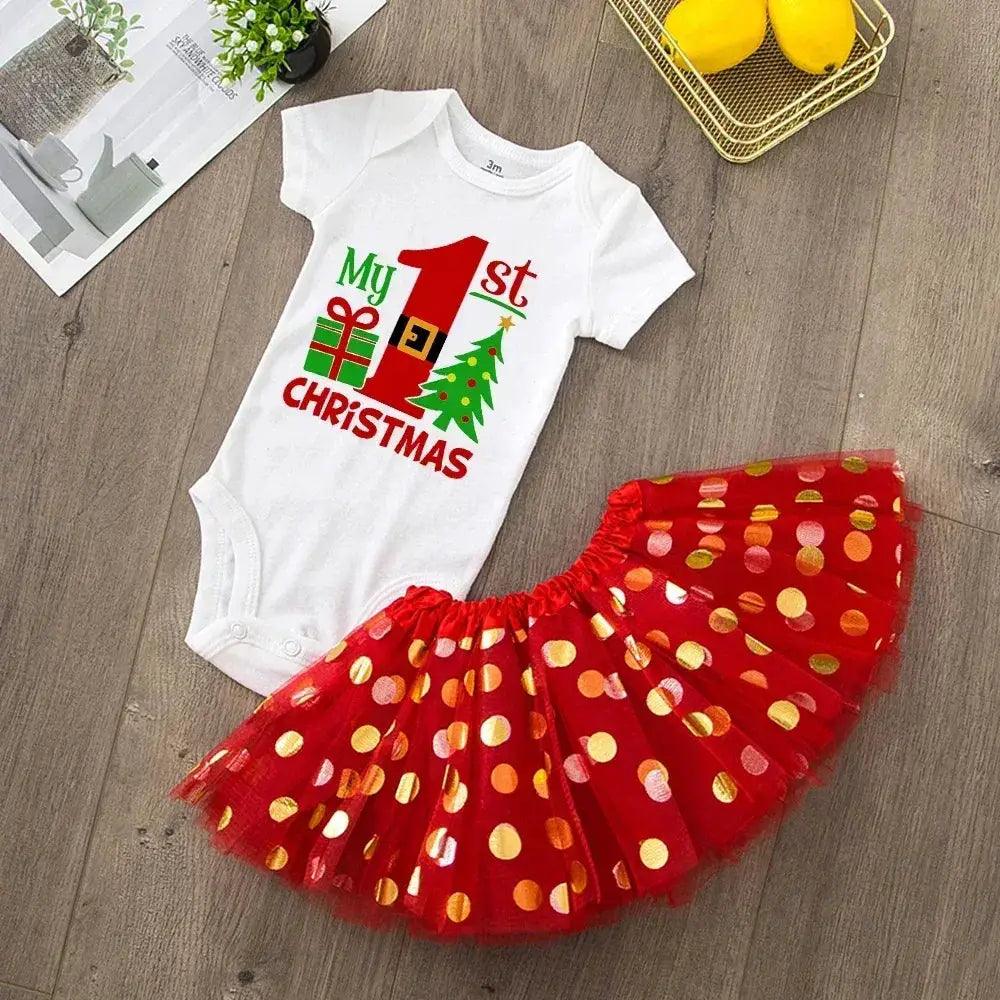  Newborn Christmas Romper For Baby Girl Red Knit Cozy -  ToylandEU™