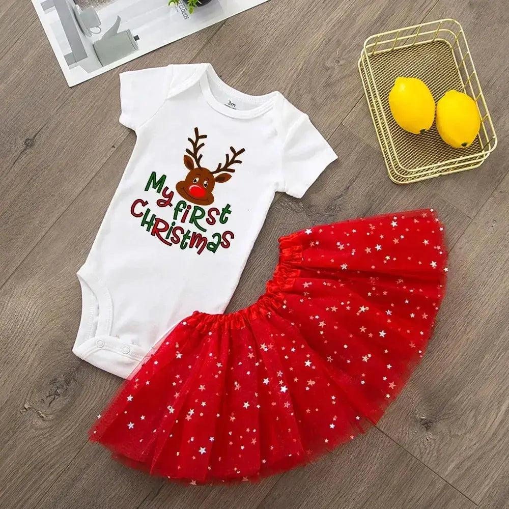  Newborn Christmas Romper For Baby Girl Red Knit Cozy -  ToylandEU™