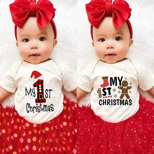 Newborn Christmas Romper For Baby Girl Red Knit Cozy -  ToylandEU™