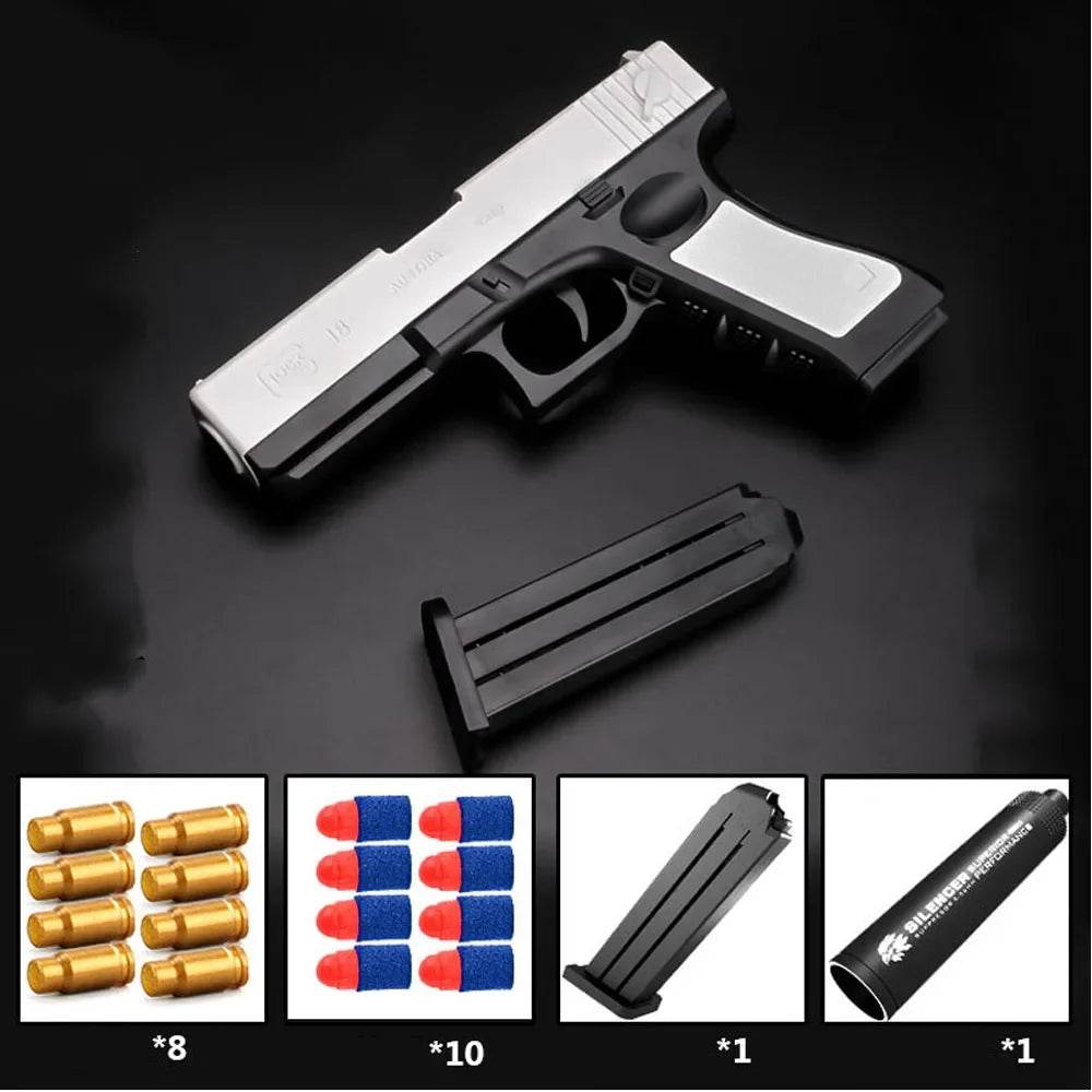 Newest Shell Ejecting Airsoft Pistol Soft Bullet Toy Gun - ToylandEU