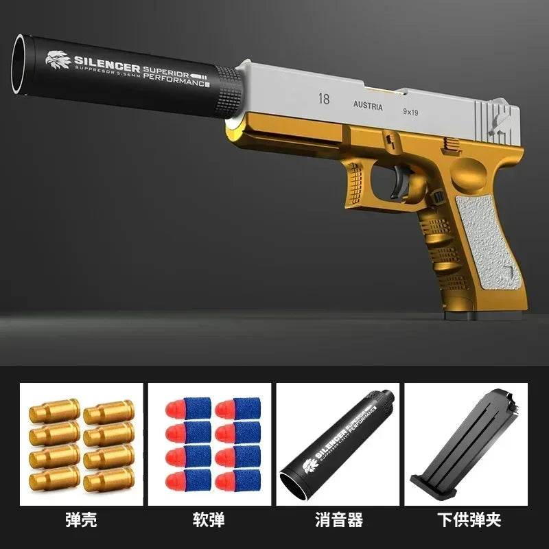 Newest Shell Ejecting Airsoft Pistol Soft Bullet Toy Gun - ToylandEU