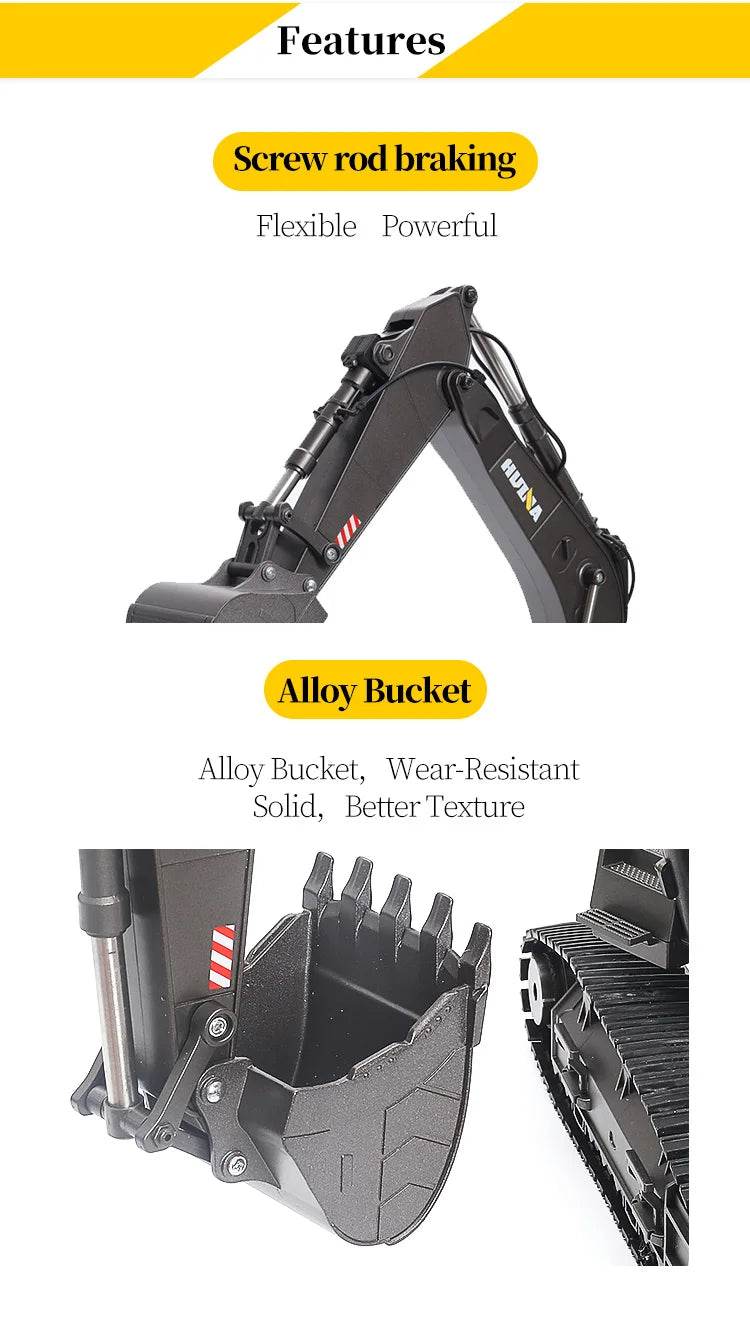 Newly Released Huina 1593 1/14 Scale 22 Channels RC Excavator - ToylandEU