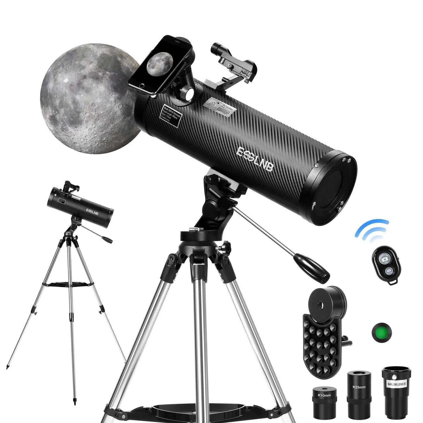  Newtonian Reflector Telescope 114mm FM Coated Moon View -  ToylandEU™