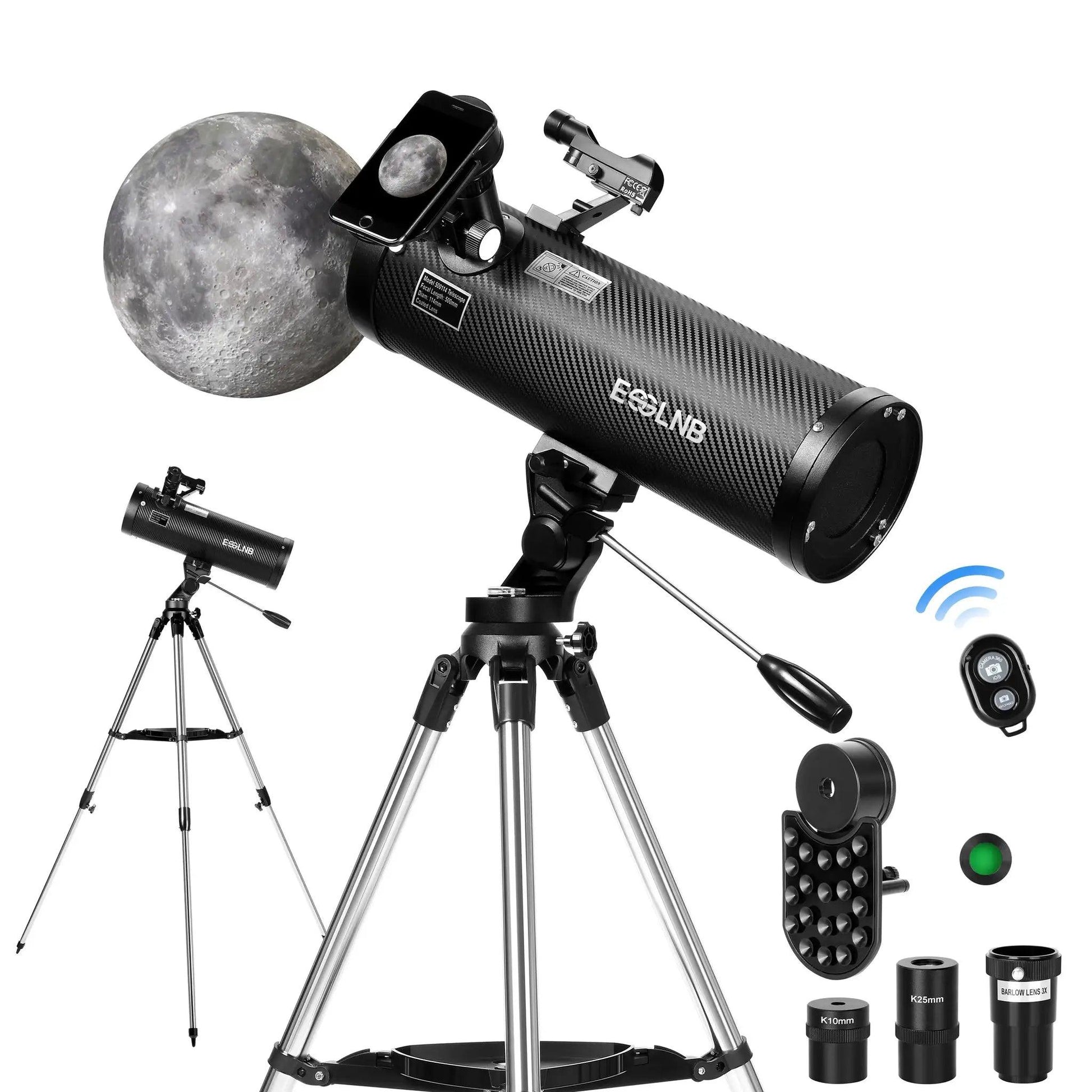  Newtonian Reflector Telescope 114mm FM Coated Moon View -  ToylandEU™