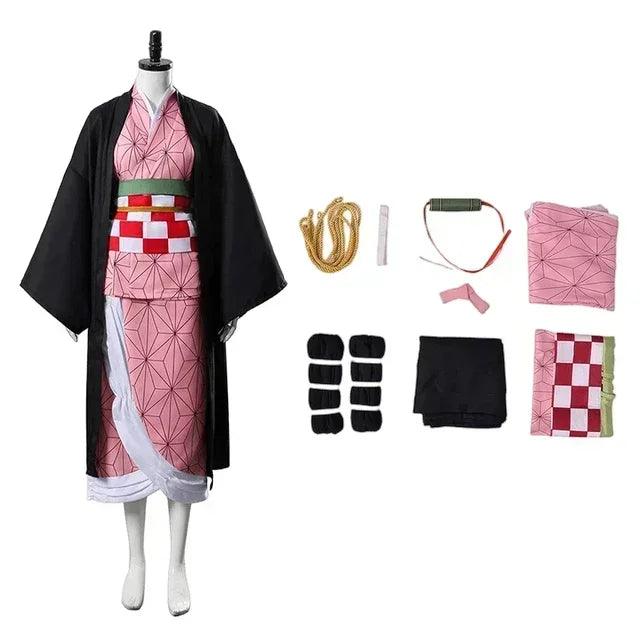 Nezuko Kimono Costume | Complete Set With Wig | Toylandeu™